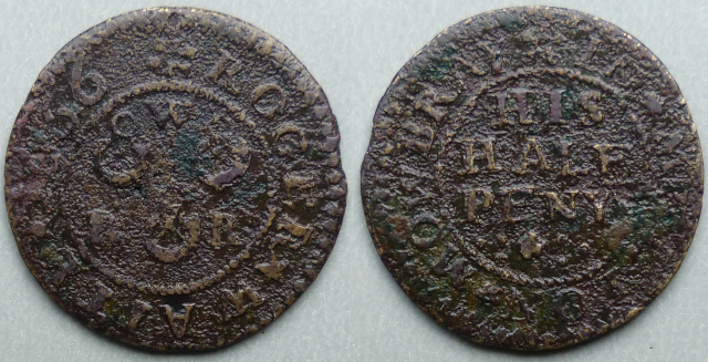 Melton Mowbray, Roger Waite 1666 halfpenny N2896